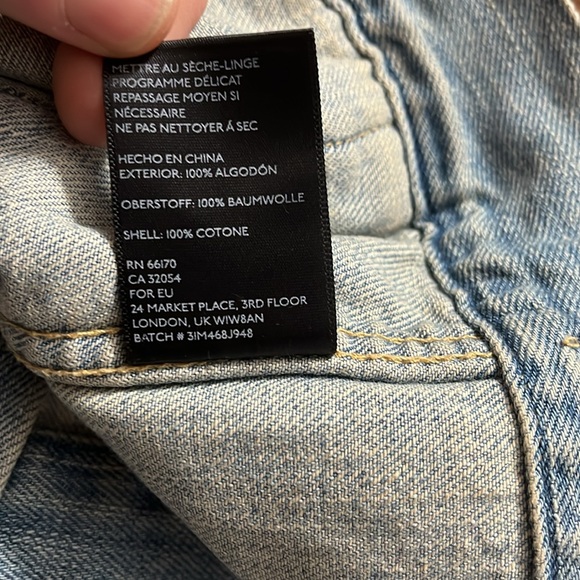 Stars and Stripes Distressed Standard Cloth Denim Vest - Picture 4 of 5